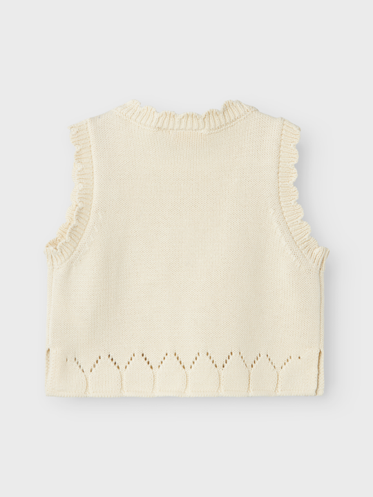 Lil' Atelier MINI RAMLA LOOSE SHORT KNIT VEST - Turtledove