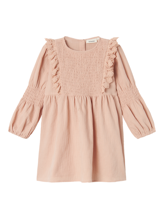 Lil' Atelier MINI ROSITA LS DRESS - Rugby Tan