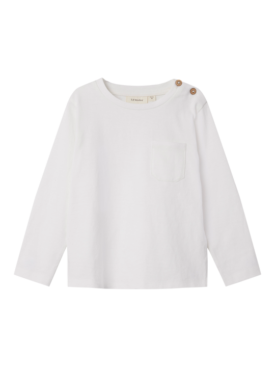 Lil' Atelier Mini DOLAN LS TOP - Coconut Milk