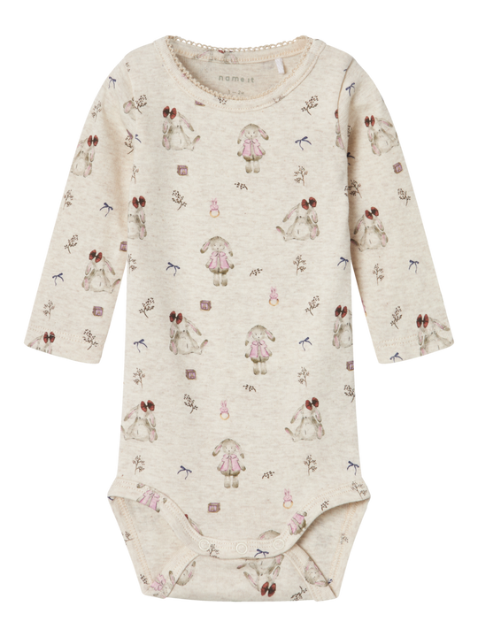 name it baby RABBIT M LS BODY - Peyote Melange