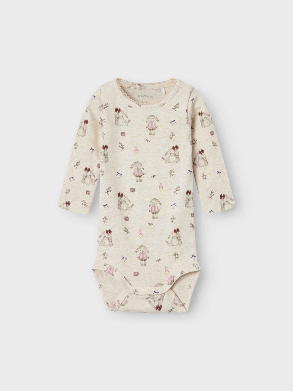 name it baby RABBIT M LS BODY - Peyote Melange