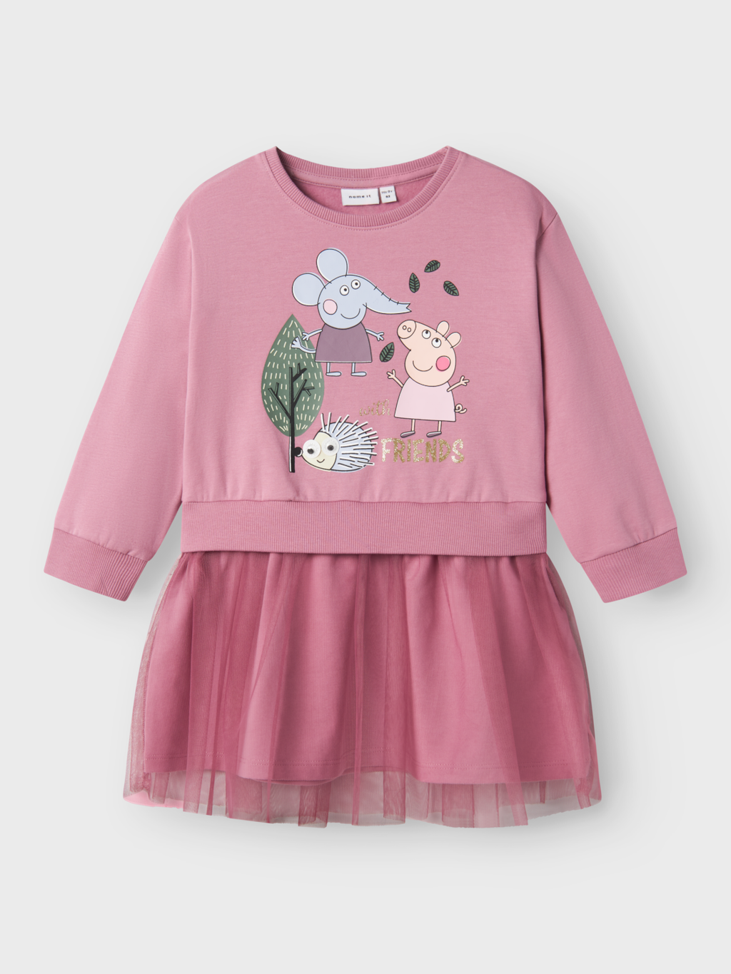 name it mini ORDI PEPPA PIG SWEAT DRESS - Mauve Orchid