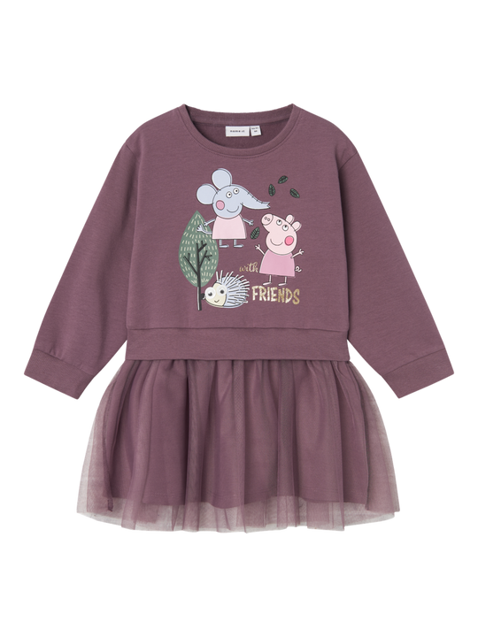 name it mini ORDI PEPPA PIG SWEAT DRESS - Arctic Dusk