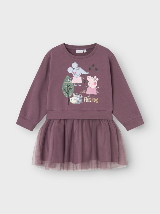 name it mini ORDI PEPPA PIG SWEAT DRESS - Arctic Dusk