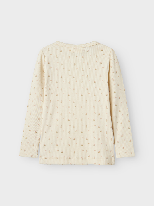 Lil' Atelier MINI GAGO LS SLIM TOP NOOS - Turtledove Flower