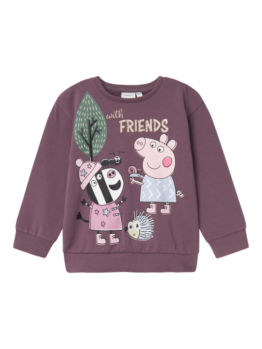 name it mini ORDI PEPPAPIG NREG SWEAT SET - Arctic Dusk