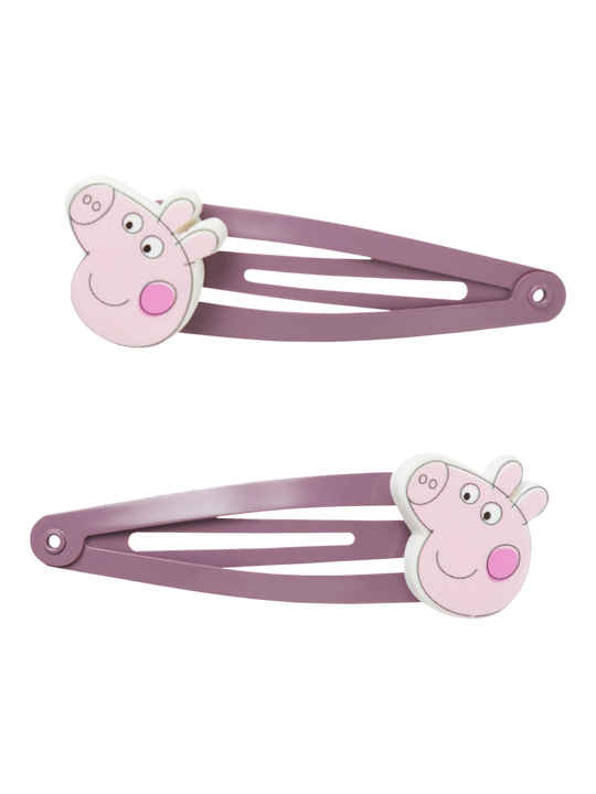 name it mini ORDISSI PEPPAPIG 2P HAIR CLIPS CPLG - Arctic Dusk 2 pack