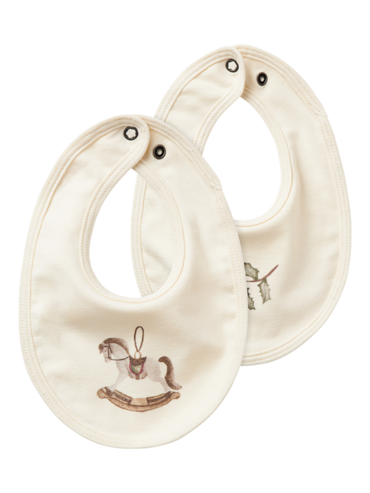 Lil' Atelier BABY GIO 2 PACK BIBS - Turtledove