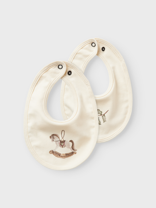 Lil' Atelier BABY GIO 2 PACK BIBS - Turtledove