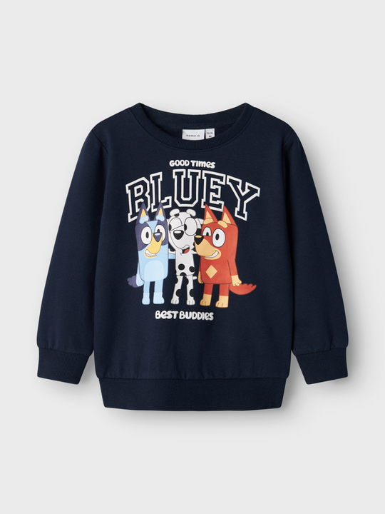 name it mini OMIR BLUEY NREG SWEATER - Dark Sapphire