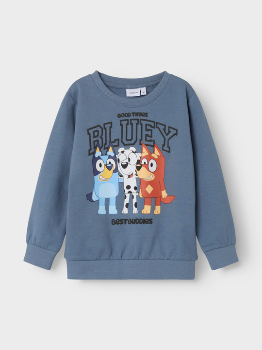 name it mini OMIR BLUEY NREG SWEATER - Flint Stone