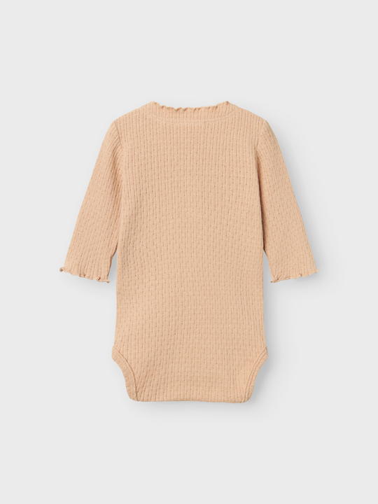 Lil' Atelier BABY REA LS SLIM BODY - Rugby Tan