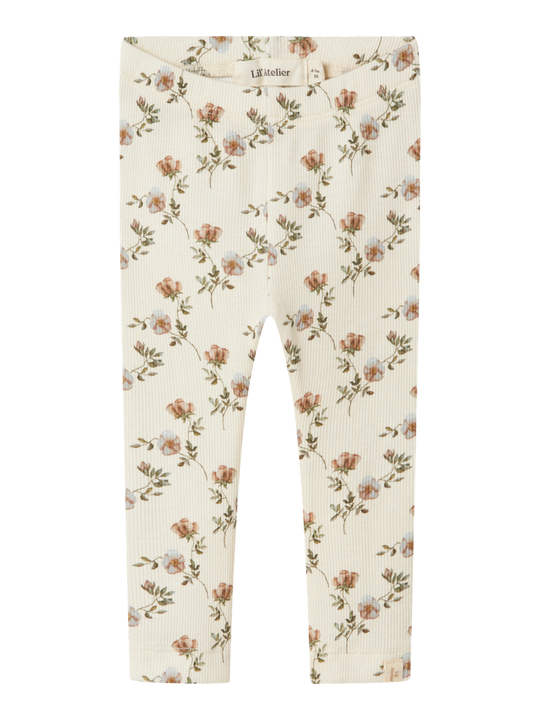 Lil' Atelier BABY GAVO ELF SLIM LEGGING - Turtledove Flowers