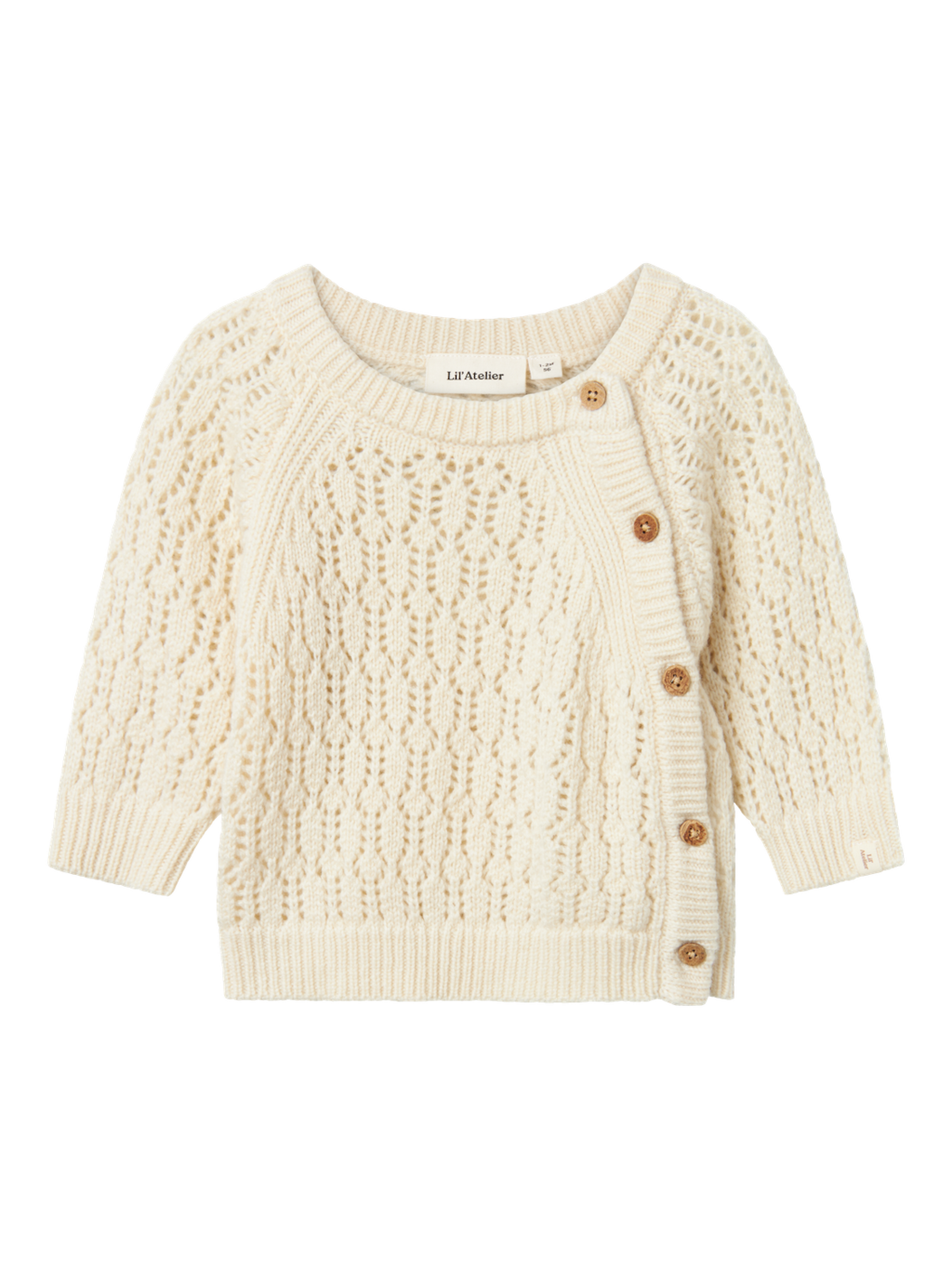 Lil' Atelier BABY RENESSA LS WRAP KNIT - Turtledove