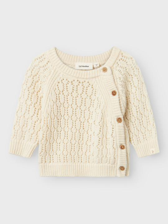 Lil' Atelier BABY RENESSA LS WRAP KNIT - Turtledove