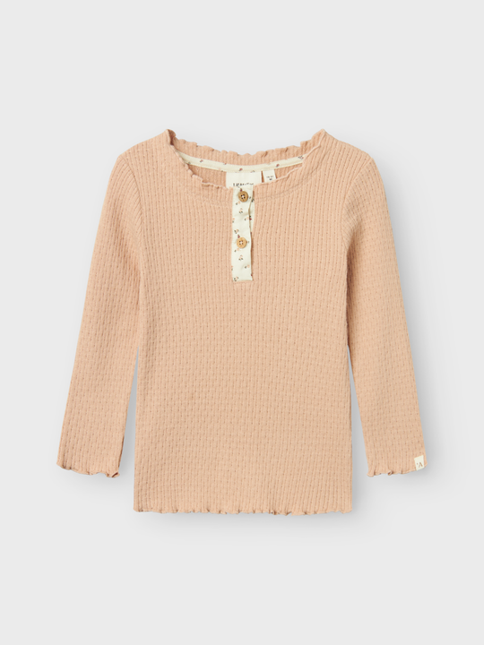 Lil' Atelier MINI REA LS SLIM TOP - Rugby Tan