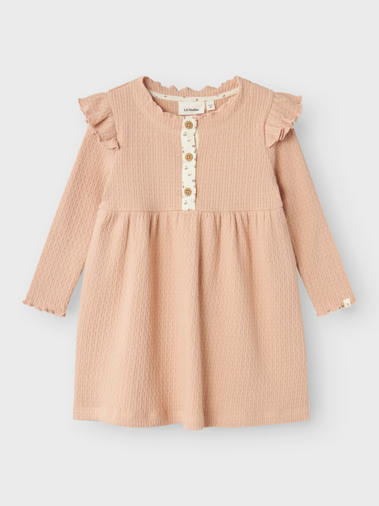 Lil' Atelier MINI REA LS DRESS - Rugby Tan