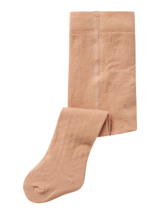 Lil' Atelier BABY ILSO ANA POINTELLE PANTYHOSE - Rugby Tan