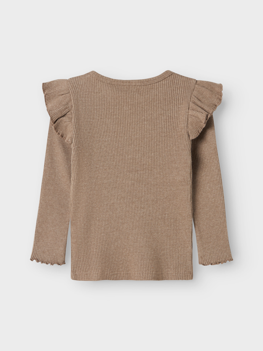 Lil' Atelier MINI SOPHIA SNI LS SLIM TOP - Shitake