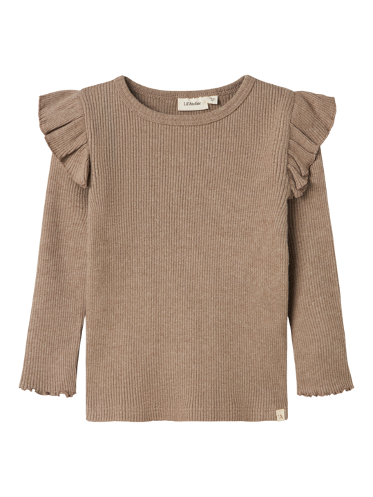 Lil' Atelier MINI SOPHIA SNI LS SLIM TOP - Shitake