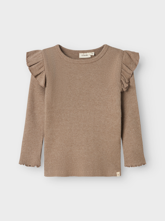 Lil' Atelier MINI SOPHIA SNI LS SLIM TOP - Shitake