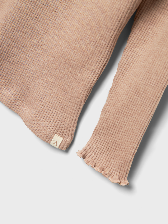 Lil' Atelier MINI SOPHIA SNI LS SLIM TOP - Rugby Tan