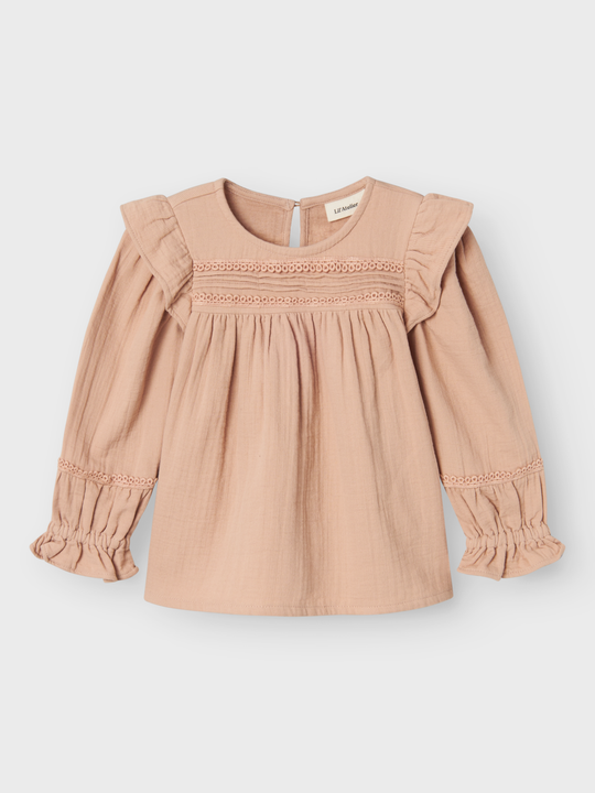 Lil' Atelier MINI SALENE LS LOOSE SHIRT - Rugby Tan