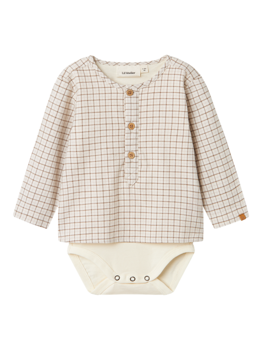 Lil' Atelier BABY DAMIENO LS LOOSE BODY SHIRT - Turtledove