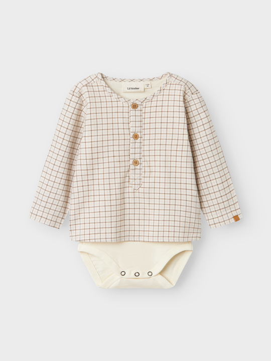 Lil' Atelier BABY DAMIENO LS LOOSE BODY SHIRT - Turtledove