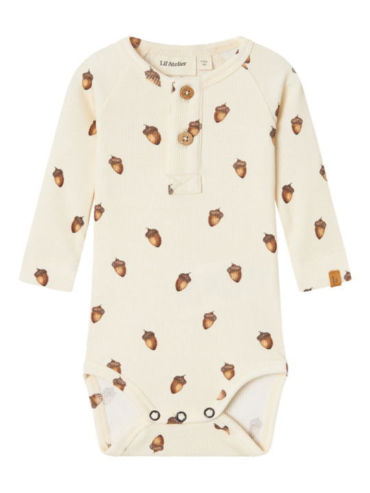 Lil' Atelier BABY GAVO ELO LS SLIM BODY - Turtledove Acorn