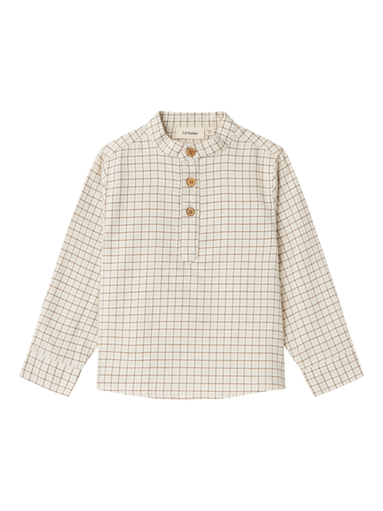 Lil' Atelier MINI DAMIENO LS LOOSE SHIRT - Turtledove