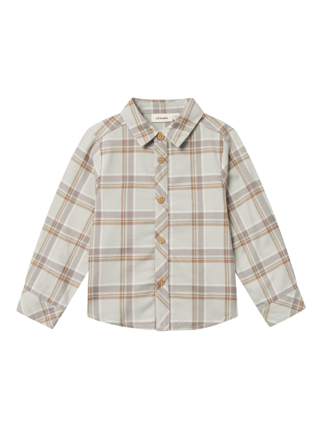 Lil' Atelier MINI SEVEN LS NR SHIRT - Mirage Gray