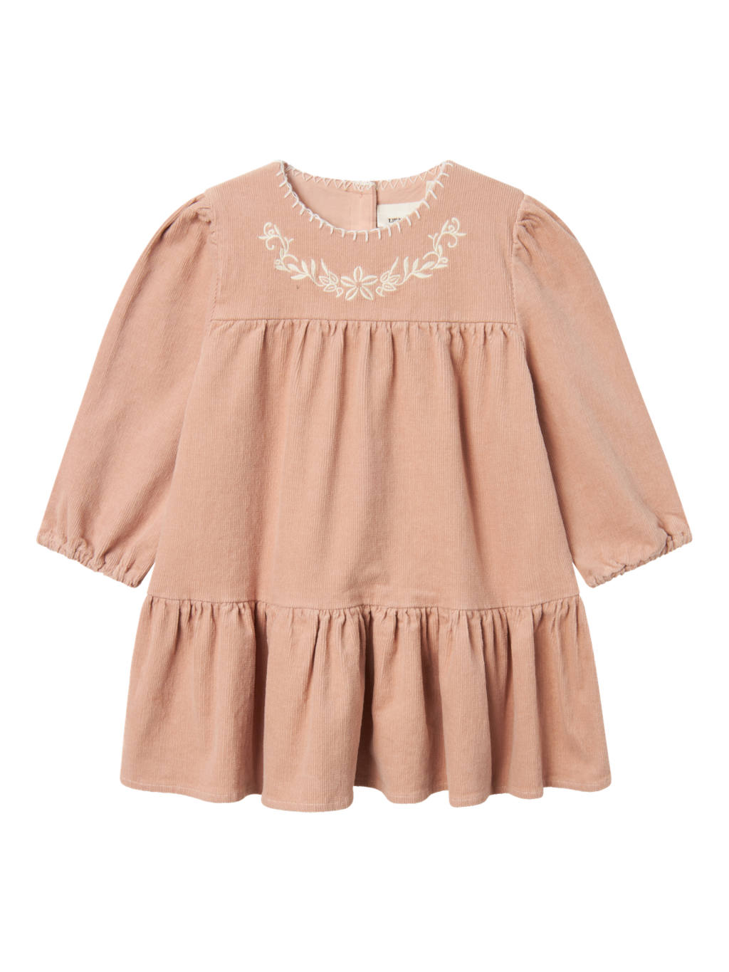 Lil' Atelier MINI REVELLE LS CORD DRESS - Rugby Tan