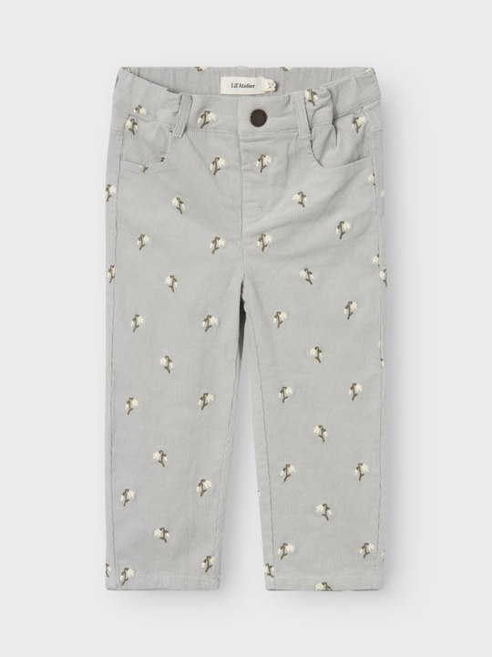 Lil' Atelier MINI BELLA BAGGY CORD PANTS - Mirage Gray