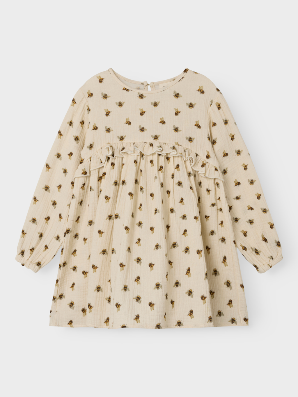 Lil' Atelier Mini HIMLI LS LOOSE DRESS - Turtledove - Torgunns Barneklær AS