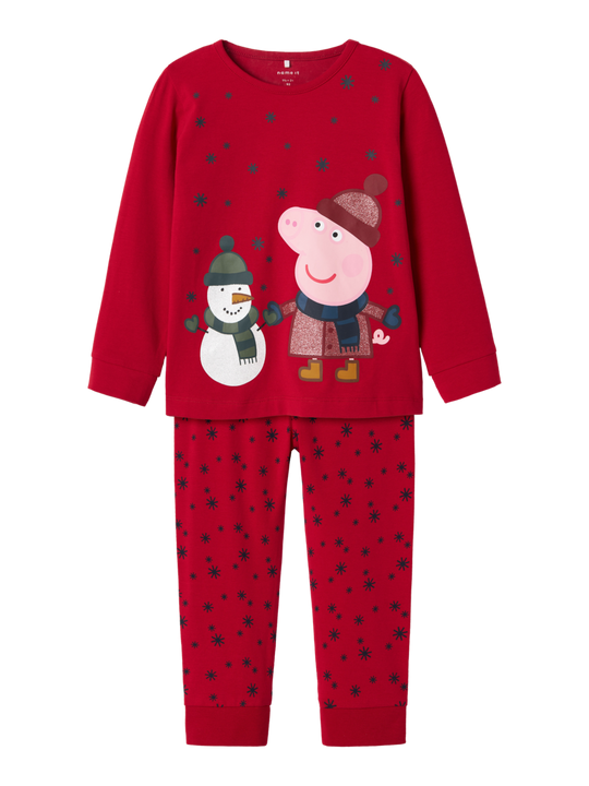 name it mini PEPPA GRIS JULEPYSJAMAS - Jester Red