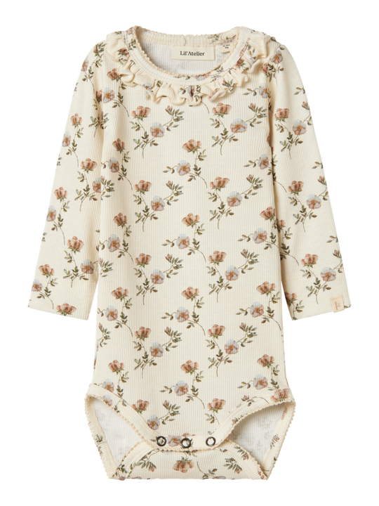 Lil' Atelier BABY GAVO ELS LS SLIM BODY - Turtledove Flowers