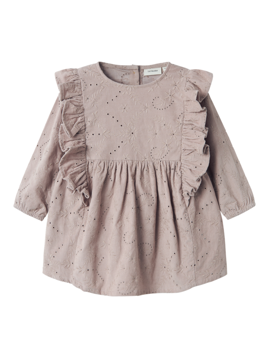 Lil' Atelier Mini BINE LS LOOSE CORD DRESS - Etherea