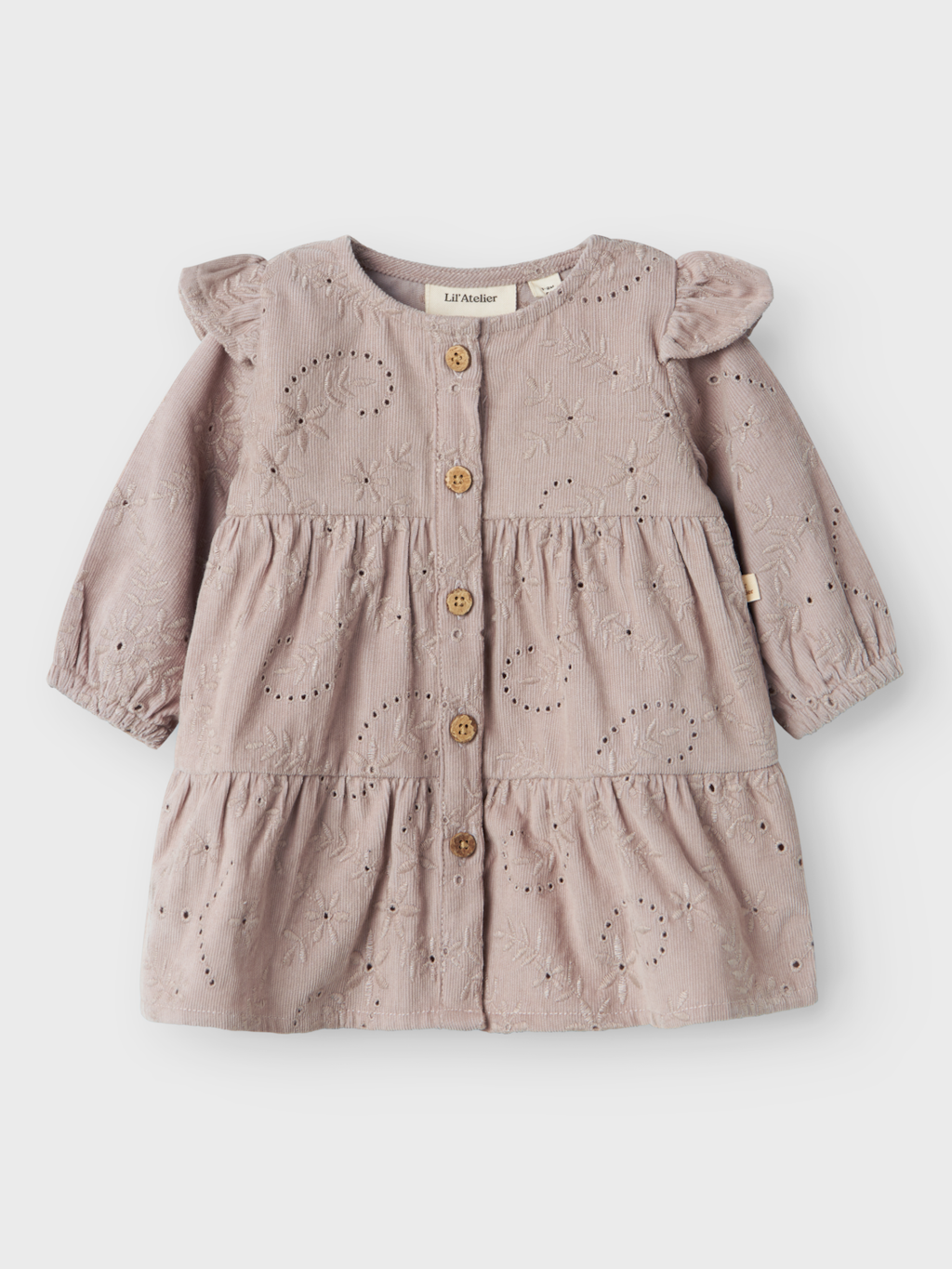 Lil' Atelier Baby BINE LS LOOSE CORD DRESS - Etherea