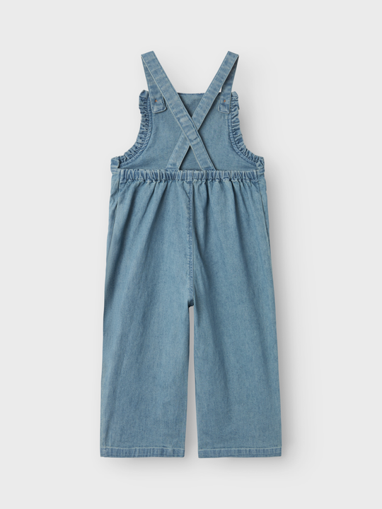 Lil' Atelier Mini TULA DENIM OVERALL - Medium Blue Denim