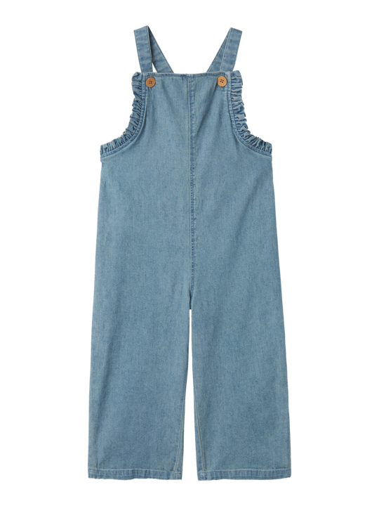 Lil' Atelier Mini TULA DENIM OVERALL - Medium Blue Denim