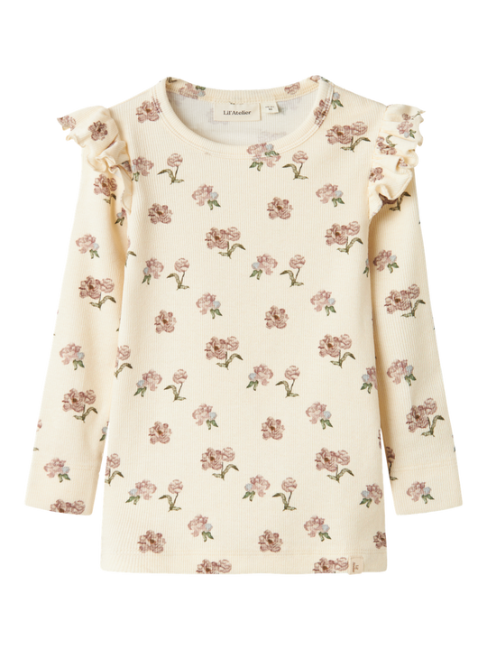 Lil' Atelier MINI GAVO EKO LS SLIM TOP NOOS - Turtledove Peony