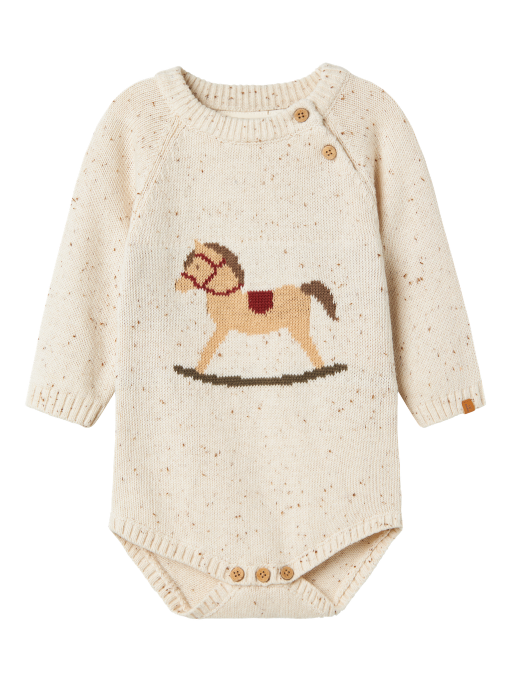 Lil' Atelier BABY GALTO RIA LS KNIT BODY - Turtledove ROCKING HORSE