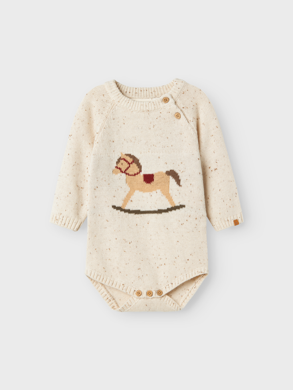 Lil' Atelier BABY GALTO RIA LS KNIT BODY - Turtledove ROCKING HORSE