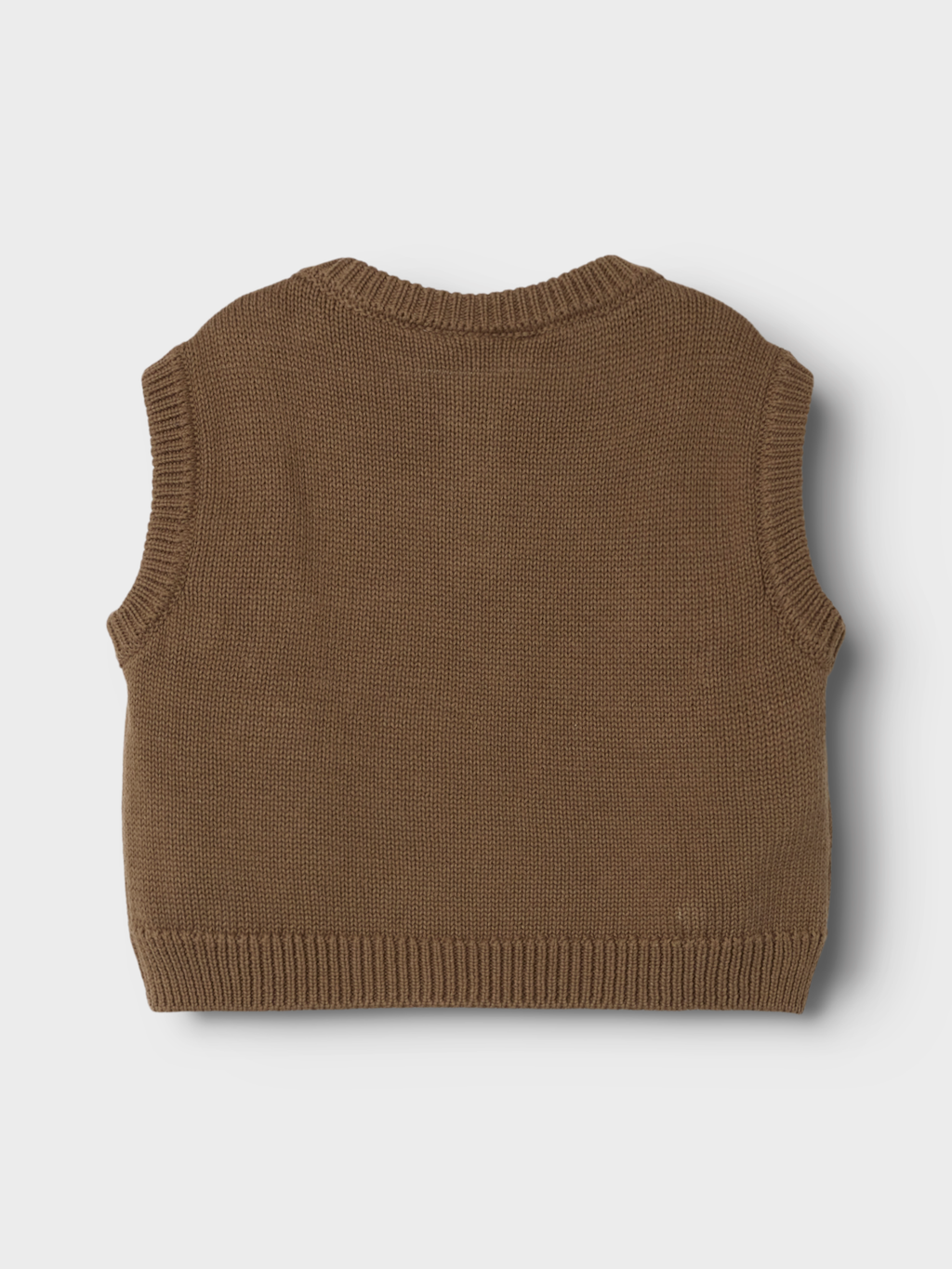 Lil' Atelier BABY RAMLO LOOSE SHORT KNIT VEST - Shitake