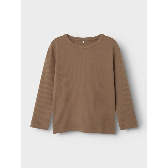 name it mini NOE LS SLIM TOP - Walnut