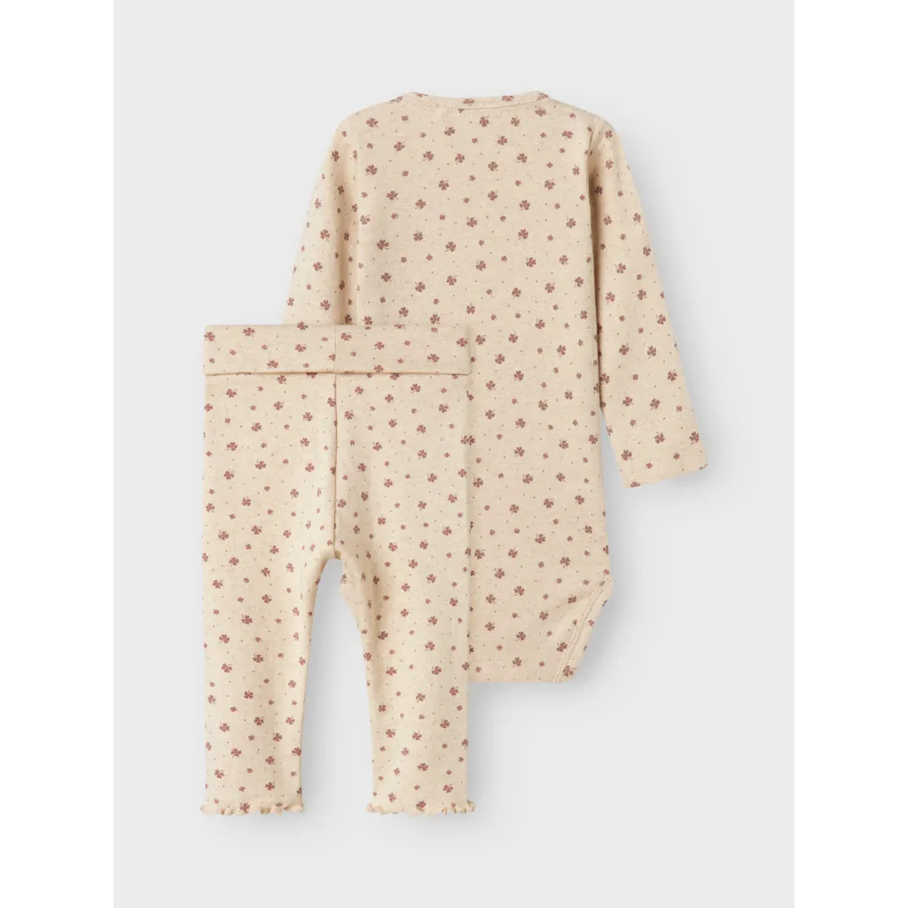 name it baby NOELLA LS SLIM BODY/LEGGING SET - Peyote Melange