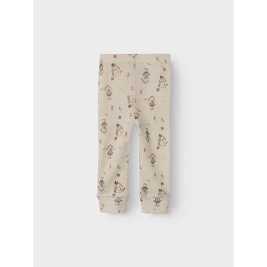 name it baby WILLOS WOOL LEGGING - Peyote Melange