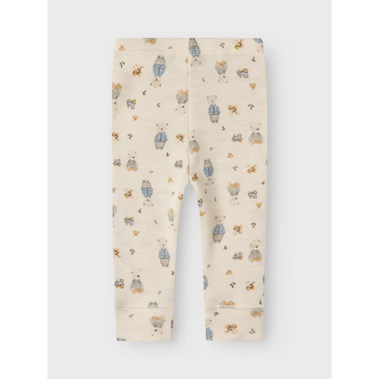 name it baby WILLOS WOOL LEGGINGS - Peyote Melange