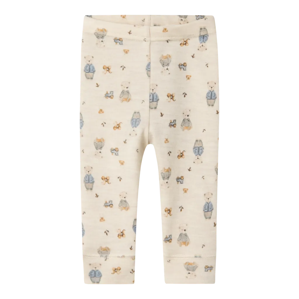 name it baby WILLOS WOOL LEGGINGS - Peyote Melange